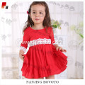 viscose fabric red toddler pinafore dress